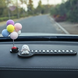 <span class=keywords><strong>Numéro</strong></span> <span class=keywords><strong>de</strong></span> <span class=keywords><strong>téléphone</strong></span> dans la voiture Panneau d'arrêt temporaire Multifonctionnel Cartoon Bunny Carte <span class=keywords><strong>de</strong></span> stationnement temporaire Décoration <span class=keywords><strong>de</strong></span> plaque d'immatriculation rapide - Product Image 3