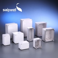 Kotak Sambungan Tahan Air SAIPWELL ABS IP66 DS-AG untuk Kamera Keamanan CCTV Luar Ruangan dengan Pilihan Anti UV/Anti Api dan Pelat Pemasangan