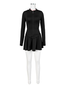 2024 recién llegados Athleisure cintura ajustada manga larga falda acampanada chándales para mujeres conjunto de dos piezas - Product Image 4
