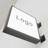 Caisson lumineux rectangulaire carré personnalisé Publicité extérieure étanche Panneau lumineux LED acrylique pour boutique