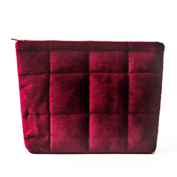 BESTELLA sac à cosmétiques matelassé avec logo personnalisé trousse de toilette de maquillage grande capacité de rangement en velours grand