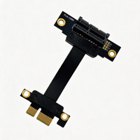 Câble Riser PCIe 4.0 X1 blindé, cordon d'extension GPU à angle droit inversé de 90 degrés, 16 Gbit/s, haute vitesse, flexible FPC, châssis ITX