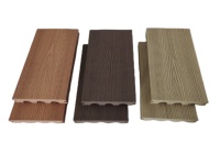 Planches de terrasse en WPC en gros, revêtement composite extérieur, imperméable, antidérapant, grain de bois en relief 3D pour jardin et terrasse