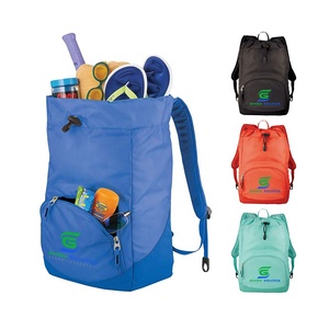Customized High Quality Draw String Bags Promotional Beach Gym Travel Polyester Drawstring Bag Backpack