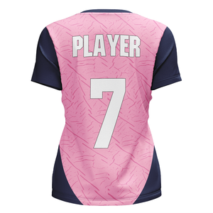 Kaos Voli Cepat Kering Kerah V Berlapis Lengan Pendek Seragam Voli Pakaian Voli untuk Wanita - Product Image 4