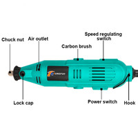 Mini Ponceuse-Meuleuse Électrique Perceuse Type Dremel Outils Rotatifs Vitesse Variable 180W 220V Accessoires d'Outils Électriques Ponceuse Manuelle
