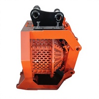 Godet de criblage rotatif hydraulique SLN pour usage agricole, attache pour excavatrice 5-6 tonnes, pour le criblage de matériaux mixtes et la triage des déchets