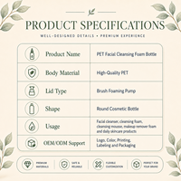Flacons pompe en plastique PET blanc mat de luxe, directement de l'usine, avec buse à mousse pour nettoyant visage, lotion, shampoing