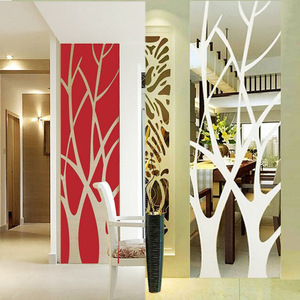 Salon grand autocollant mural de fond de <span class=keywords><strong>miroir</strong></span> d'arbre doux - Product Image 2