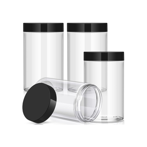 Envases de Plástico PET para Crema Cosmética de Gran Tamaño, 200ml, 250ml, 300ml, Recipientes para Exfoliante, Almacenamiento de Alimentos, Tapa Transparente con Rosca - Product Image 1