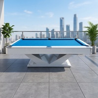 Table de billard professionnelle de 9 pieds, taille tournoi, table de billard professionnelle pour club commercial, table de billard en ardoise avec retour de billes