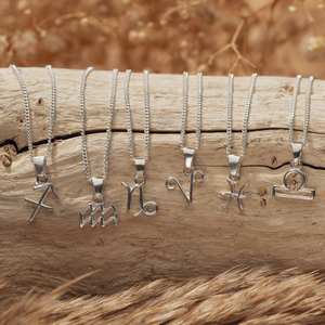 Zodilac Pendant Moissanite Minimalist Unisex Sterling Silver Rhodium/Gold/Rose Gold Plated Daily Wear Gift Personalized <b>Initial</b> - Product Image 6