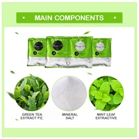 Sel de bain de pieds exfoliant et blanchissant DIY au thé vert naturel et aux cristaux de l'Himalaya, marque privée OEM, pour spa et pédicure