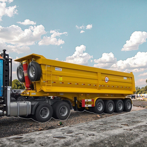 SINO Semirremolque Volquete Hidráulico de Acero en Forma de U de 4 Ejes y 30 m³ de Capacidad, 90 Toneladas de Carga Útil Máxima, Precio Más Vendido - Product Image 1