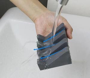 Jabonera de silicona con autodrenaje, bandeja antideslizante para ahorrar jabón para baño, cocina, esponja, almohadilla de <span class=keywords><strong>goma</strong></span>, soporte para escurridor de jabón - Product Image 4