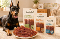 Bâtonnets de viande de canard entier séchée à l'air pour chiens, OEM/ODM, marque privée, faible en gras, pour le nettoyage des dents, riches en protéines, sans céréales, taille personnalisée