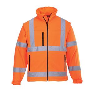 PORTWEST - S428ORRXXL <b>Hi</b>-<b>vis</b> Softshell (3L) <b>orange</b> <b>jacket</b> - EAN 5036108161324 <b>HI</b>-<b>VIS</b> WORKWEAR - Product Image 1