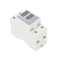Protecteur de tension automatique monophasé AC 63A à reconnexion automatique, régulateur/stabilisateur de tension réglable 110V 1 KVA