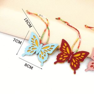 Elegantes Adornos de Mariposa para Bolsos, Decoraciones Estilosas para Bolsos de Mano, Lindos Llaveros de Cuero PU con Lazo - Product Image 2