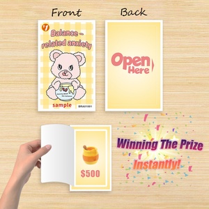 Scratch Resistant Pop Open Pull Tab Tickets Private Branding <b>Service</b> Bulk <b>Packaging</b> Options - Product Image 3