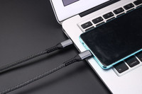 PD100W 5A Carga rápida 1M 1,5 M 2M Multifunción C Cable DE DATOS USB Tipo-C Cable de carga trenzado para Macbook Teléfono móvil Laptop
