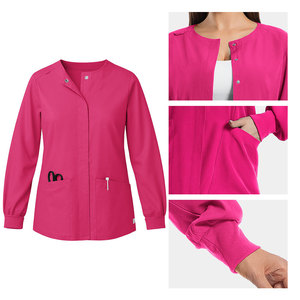 Unisex Long Sleeve Scrub Set Moisture Wicking Split Design Hospital Uniforms - Product Image 2