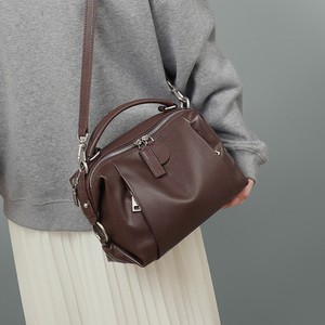 Premium Top Layer Cowhide <b>Leather</b> Women's Shoulder bag <b>Large</b> Capacity Genuine <b>Leather</b> Cross Body <b>Handbag</b> Hand-held Mother Bag - Product Image 3