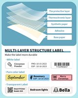 D30 — Mini-imprimante thermique Portable pour étiquettes autocollantes, multifonctions, auto-adhésives, Machine de fabrication d'étiquettes pour bureau
