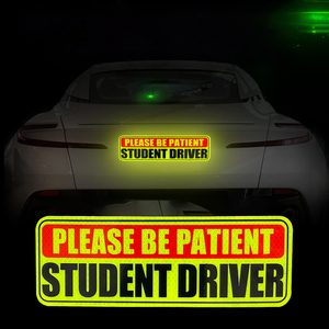 สติกเกอร์แม่เหล็กติดรถสะท้อนแสงสำหรับคนขับนักศึกษาการค้าต่างประเทศรับประกัน1ปีโลโก้ฟิล์มไม่ซีดสติ๊กเกอร์ติดหลังคนขับ - Product Image 5