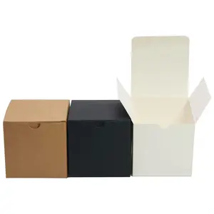 Regalo personalizzato di lusso personalizza la scatola di imballaggio cosmetico nero bianco marrone per l'imballaggio della cura della pelle