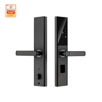 TYSH Biometrischer Finger abdruck Smart Lock mit digitaler Tastatur Push-Pull-Funktion WiFi-Speicher karte Smart Life App Zugang für Holztür