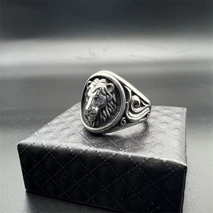 Hip Hop Stainless Steel Jewelry Fashion Punk lion Finger <b>Rings</b> <b>for</b> <b>Men</b> - Product Image 5
