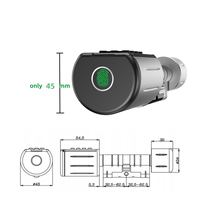 Serrure de porte intelligente de haute qualité en acier inoxydable avec cylindre APP, empreintes digitales et mot de passe, étanche IP66, déverrouillage TTlock/Tuya