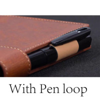 Carnet de notes de bureau A5 personnalisé avec logo, journal à couverture rigide imprimée sur mesure, agenda en cuir PU avec boucle pour stylo