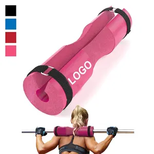 Custom Logo Gym Home Fitness Black Pink Shoulder Hip Thrust Barbell Pad Foam Barbell Squat Pad