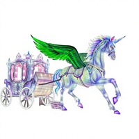 Lanternes licorne ailées personnalisées, lumières LED étanches pour Thanksgiving, Noël, festivals, parcs à thème, jardins - Extérieur