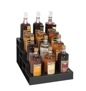 Metall 4-schicht 12 Flaschen Wein Shop Tabletop Schafhandels Zähler Whisky Flasche Display Rack