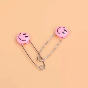 Broches Smiley Face élégantes et raffinées, 5,5 cm, en acier inoxydable, pour enfants, usage domestique - Product Image 4