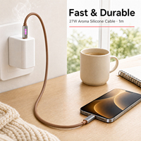 Kabel USB C-L 27W PD Desain Aromaterapi Paduan Aluminium Kompatibel untuk Laptop Monitor Ponsel