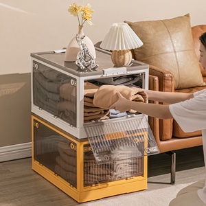 Multi-functional Plastic Foldable Detachable Clothes Organizers Folding Storage Box With Wheel