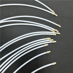 High Temperature Resistant Non Absorbent 300mm Extruded Coffee Maker PTFE Tubing Pipes With Copper Rings