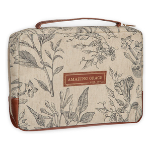 Housse de protection robuste en toile naturelle et cuir végétalien pour Bible, accessoire de mode pour femme, étui de transport pour livre, cadeaux d'art chrétien - Product Image 1