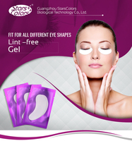Coussinets sous les yeux jetables de couleur violette patchs pour les yeux non pelucheux Logo personnalisé coussinets de gel sous les yeux pour l'extension des cils