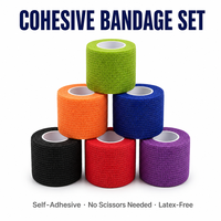 Bande de sport cohésive auto-adhésive hautement élastique, respirante, non tissée, pour le soutien de la cheville, du poignet, du genou et des muscles
