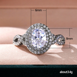 Anello di Fidanzamento F742 per Donna con Diamante Naturale Taglio Brillante Rotondo Classico 1.0 Ct - Product Image 6