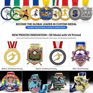 Médaille de cyclisme personnalisée en alliage de zinc, émail souple 3D en relief, <span class=keywords><strong>pour</strong></span> compétition de vélo de <span class=keywords><strong>route</strong></span>, avec ruban sublimé - Product Image 5