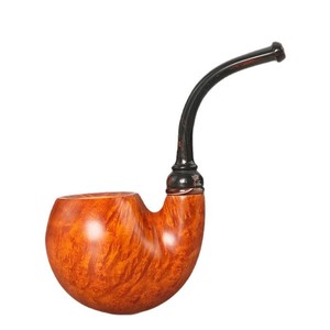 Muxiang Handmade Briarwood Smoking Pipe Bent Shape Traditional Tobacco Pipe For Men - Product Image 5