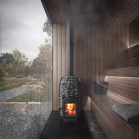 Fungsi uap kering Sauna luar ruangan taman 220v relaksasi taman Villa 1-6 orang Panel kontrol Beli sekarang