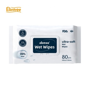 Lenços Umedecidos Personalizados Elintree Sem Plástico Originais para Bebês Biodegradáveis - Product Image 1