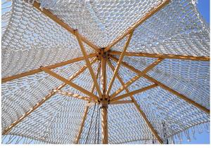 Parasols de plage en macramé faits à la main, très résistants, 2,5 m, 3 m, <span class=keywords><strong>parasol</strong></span> <span class=keywords><strong>rond</strong></span> avec glands, beige - Product Image 4
